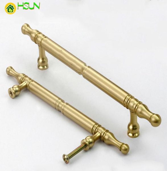 2pcs Poignées de porte en or antique et boutons Tiroir en laiton S Patriques d'armoires de cuisine vintage et poignées de meubles Hardware6175966