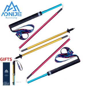 2 pièces AONIJIE E4201 léger pliant pliable à verrouillage rapide bâton de randonnée bâton de randonnée sentier course bâton de marche en Fiber de carbone 240306