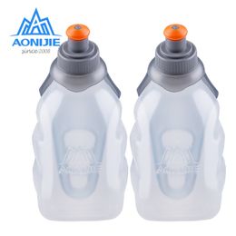 2 uds AONIJIE SD-06JP botella de agua tetera frasco contenedor de almacenamiento para correr hidratación cinturón mochila cintura bolsa Marathon Trail 201106