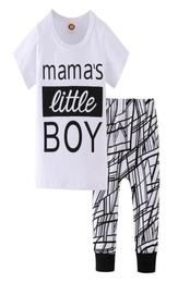 2pcs Baby Boys Clothes Set Summer Short Sleve Mama039s Petit-Boy NOUVEAU-BAND TORTS TOPS PANTAL