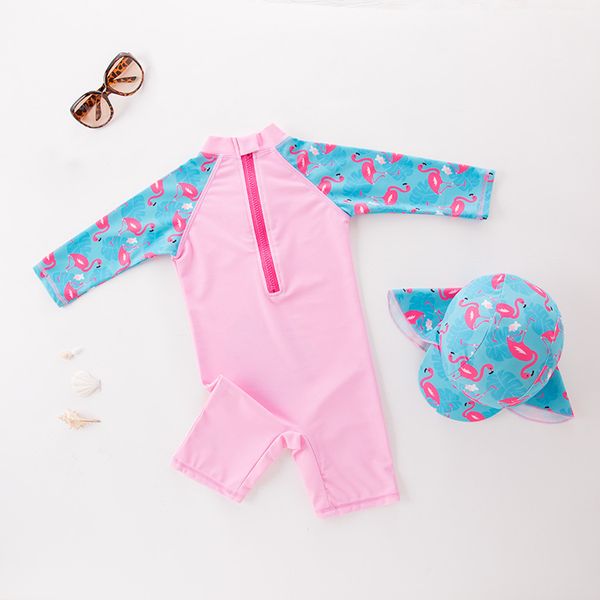 2pcs Baby Girl Swimsuit UV UPF50 + One Piece Kids Girls Swwear pendant 1 à 7 ans
