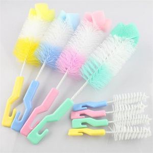 2 pièces bébé mamelon lait bouteille tasse brosse 360 degrés éponge nettoyant sucette verre bouteille brosses 20220308 H1