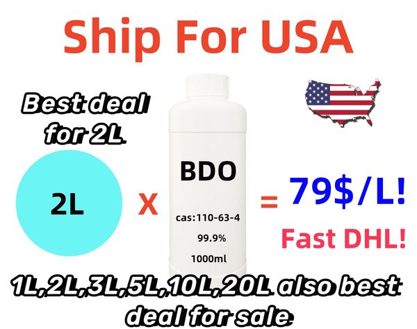 2pcs Best Deal pour 99% PURITY 1 4-B Glycol 14 BDO 14 BDO 14B CAS 110-63-4 1, 4-diol 1 4-butanediol 14b 1,4-butylène BDO Factory Sale Direct V0013 DHL livraison gratuite Civrant C20