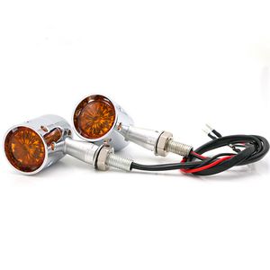 Zwart Zilver Retro Motorfiets Richtingaanwijzers Lamp Indicatoren Knipperlichten Lichten voor Harley Honda Yamaha Suzuki Kawasaki Cruiser Choppers