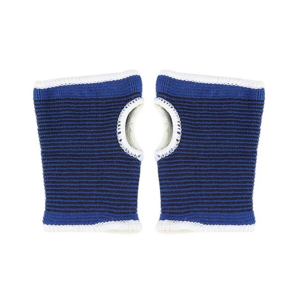 2pcs Blue Palm poignet support à main gant Glove Elastic Gold Sports Bandage Gym Wrap