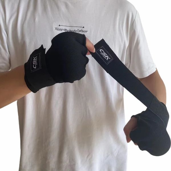 2 uds guantes de boxeo esponja gruesa protección puño guantes de entrenamiento de boxeo MMA Muay Thai entrenamiento envoltura rápida Bandage240115