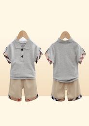 Ensemble de vêtements d'été 2 pièces pour garçons, chemises et shorts à la mode, tenues pour bébés garçons, survêtements pour tout-petits de 0 à 5 ans, 1834348