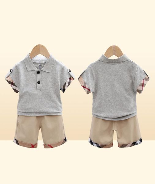 Ensemble de vêtements d'été 2 pièces pour garçons, chemises et shorts à la mode, tenues pour bébés garçons, survêtements pour tout-petits de 0 à 5 ans, 9152255