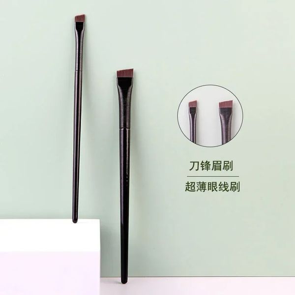 2pcs Brow Brow Brush Eyeliner Professionnel Small Angled High Quality Eye Brow Makeup Tools