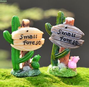 2 stks Cactus Openpost Figurines Terrarium hars Craft Home Oranment Fairy Garden Jardim Miniature Bonsai Gnomes Accessories2806864