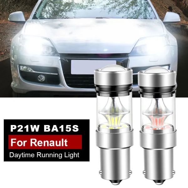 2pcs Canbus para Renault Grand Scenic 3 2009-2011 Megane CC 3 2010-2013 LED Daytime Running Light Drl Bulb Lamp P21W BA15S 1156