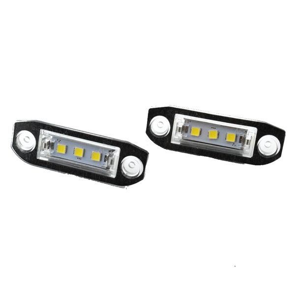 2 uds Canbus LED luz de matrícula para Volvo S80 XC90 S40 V60 XC60 S60 C70 V50 XC70 V70 lámpara de número de estilo de coche blanco