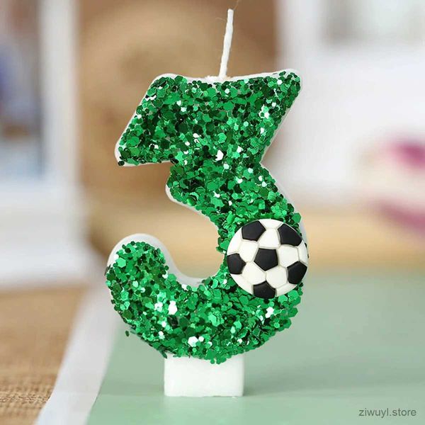Bougies pour gâteau de Football, 2 pièces, bougies d'anniversaire, décoration de Cupcake, fournitures de décoration de gâteau, Football