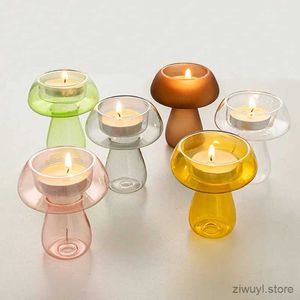 2 UNIDS Velas Candelabro de Vidrio de Seta Ins Portavelas Transparente Mini Florero Hidropónico Dormitorio Decktop Adorno Foto Prop