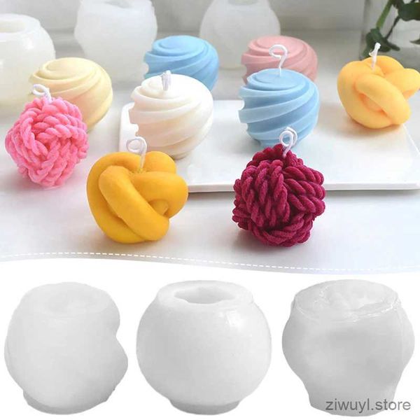 2 pièces bougies boule de laine moules à bougies 3D moule en Silicone fait à la main Biscuits Desserts moule chocolat gâteau faisant des fournitures artisanat ornement maison