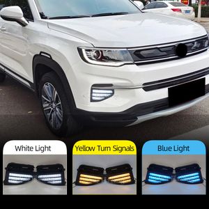 2pcs Car Daytime Light Light Couvre de brouillard pour Changan CS35 Plus 2018 2019 2020 2021 DRL avec signal de virage fluide