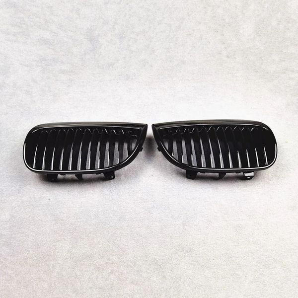 Calandre de pare-choc avant de voiture, 2 pièces, grille de course noire brillante à ligne unique pour BMW série 1 E87 E81 2004 – 2007