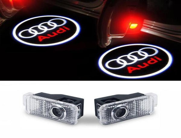 Luz LED con logotipo para puerta de coche, 2 uds., para A3 A4 B8 B6 A5 B7 A3 A6 C5 A6 C6 Q7 Q5 Q3 A1 A7 R8 TT TTS SLine Ghost Shadow charco Lamp5771156