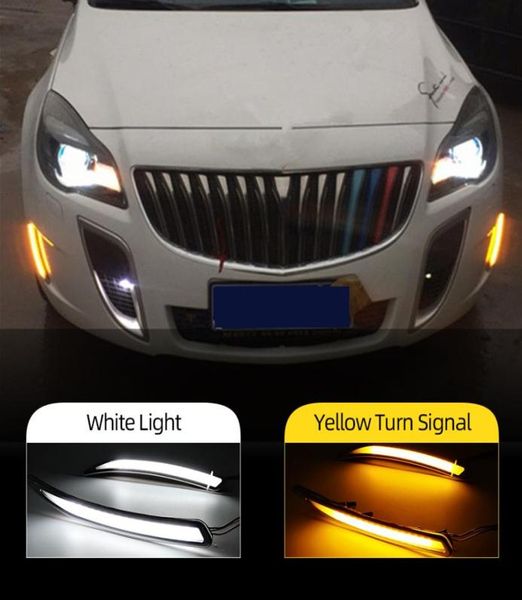 2 uds coche LED DRL para Buick Regal GS Opel Insignia 2010 2011 2012 2013 2014 2015 cubierta antiniebla luces de circulación diurna Kits3703089