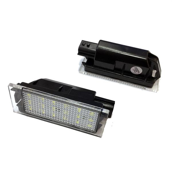 Luz LED para matrícula de coche, 2 uds., SMD3528, para Renault Clio Laguna 2 Megane 3 Twingo Master Vel Satis2484