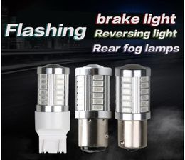 Bombillas LED para coche y motocicleta, luces de freno, luz de marcha atrás estroboscópica T20 W21W 1156 BAU15S BA15S 1157 PY15D2900747, 2 uds.
