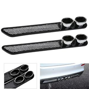 2 pcs Voiture En Plastique Factice Double Tuyau D'échappement Autocollants Car Styling Accessoire D'échappement Silencieux Astuce Tuyau Auto Accessoires Haute Quality210a