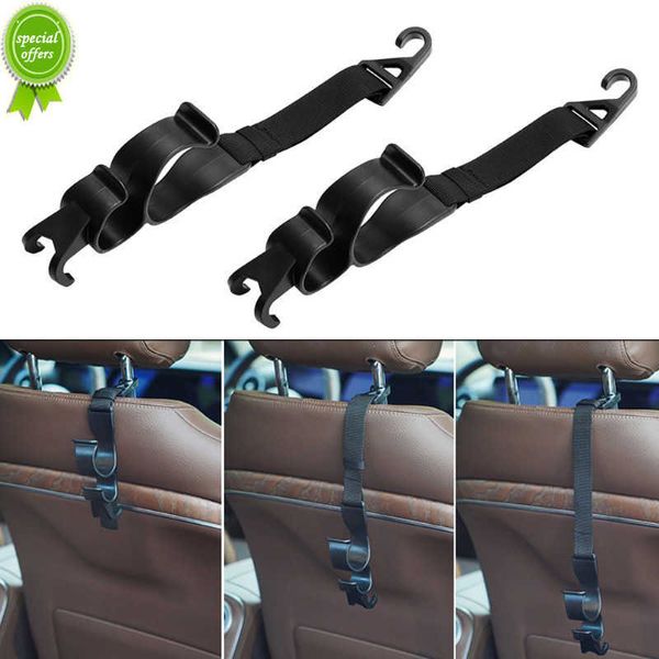 De ganchos para asiento trasero de coche, reposacabezas de asiento trasero Interior de coche multifuncional, gancho colgante, Clips de soporte para paraguas, organizador de maletero de coche