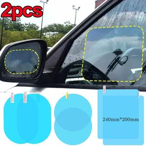 2pcs Car Rearview Mirror Film Sticker Side Window Rainproof Clear Anti-Fog Waterproof Protective Films for Motorcycle
