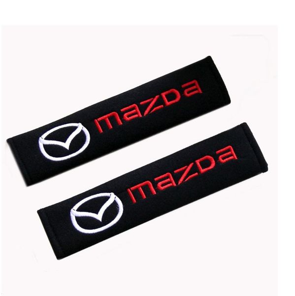 2 pièces couverture de ceinture de sécurité de voiture pour Mazda MS conducteur épaule protecteur voitures coussinets de ceinture de sécurité coton Auto accessoires