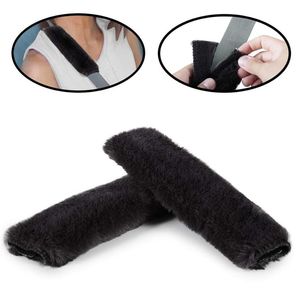 2 pièces ceinture de sécurité de voiture épaulière confortable en peau de mouton sécurité ceinture de sécurité couverture de sangle pour adulte et Kid274C