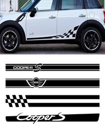 2 stuks Auto Zijdeur Lichaam Taille Rok Decal Stickers Trim Voor MINI Cooper Clubman Counrtyman F54 F55 F60 R55 R56 R60 Accessoires3010566