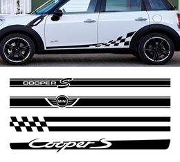 2 stuks Auto Zijdeur Lichaam Taille Rok Decal Stickers Trim Voor MINI Cooper Clubman Counrtyman F54 F55 F60 R55 R56 R60 Accessoires5115046