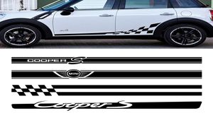 2 Stuks Auto Zijdeur Lichaam Taille Rok Decal Stickers Trim Voor Mini Cooper Clubman Counrtyman F54 F55 F60 R55 R56 R60 Accessoires8325318