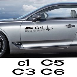 2 stks auto zijkeurstickers afstemming accessoires sport styling prestatie sticking decals decor voor Citroen C4 C3 Celysee C1 C5 C6 VTS C4L