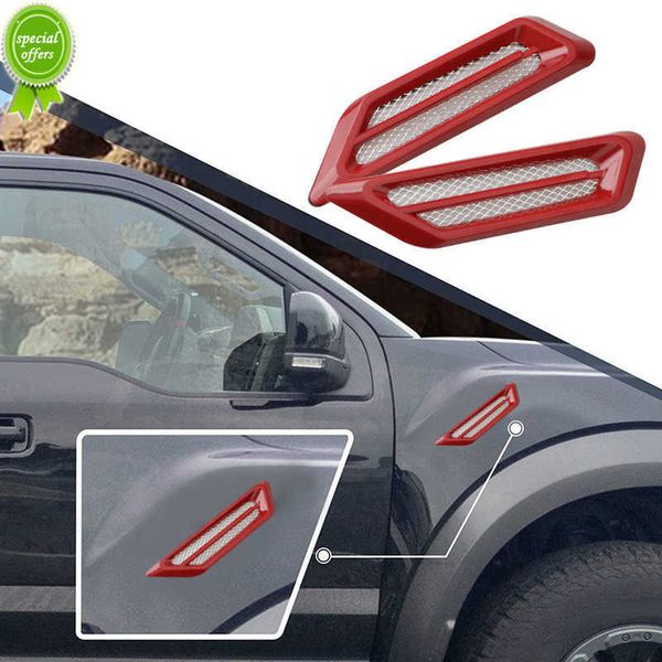 2 pièces voiture côté garde-boue admission évent Air aile couverture autocollants Auto flux d'air garde-boue côté évent décor autocollants modifiés accessoires de voiture