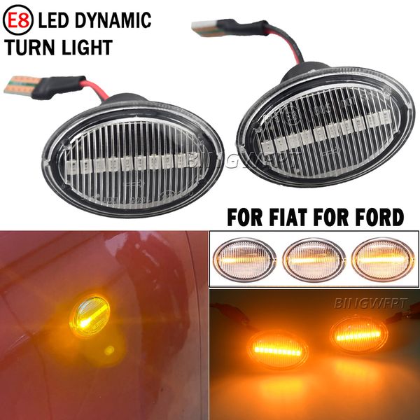 Luz LED dinámica de posición lateral, lámpara de señal de giro para FIAT 4S 63 3P NUOVA 500 ABARTH para Ford KA DESDE Lancia YPSILON Maserati, 2 uds.