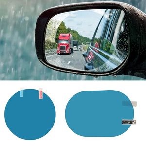 2 uds pegatina de coche película impermeable espejo retrovisor pegatinas antiniebla a prueba de lluvia accesorios de conducción de seguridad para coche