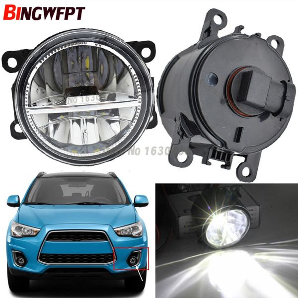 2 piezas de diseño de carros para Mitsubishi ASX 2013 2014 9 piezas Led luces antiniebla H11 H8 12V 55W Lámpara halógena de cabeza de niebla