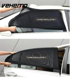 2pcs Couverture de fenêtre de voiture Curtain Soleil UV Protection Bouclier Soleil Visor Mesh Mosquito Protection de poussière Protection de poussière NEW1115672