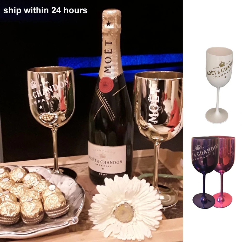 2 Stück Champagner-Coupés, Cocktailglas, Eiskübel, Chandon, Wein, Bier, Party, für 3 l, Acryl, weiße Eimer, Kühler, Halter 220509
