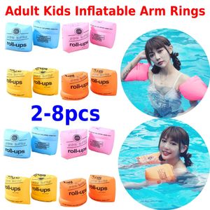 2pcs Enfants Swimming Bran Rings Piscine gonflable Float Circle Manches de piscine Bouées Bouilles pour les entraîneurs de natation 240426