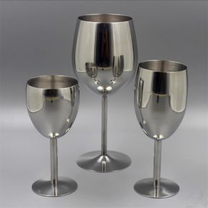 2 pièces verres à vin classiques en acier inoxydable 18/8 Bar verre à vin Champagne Cocktail tasse à boire breloques fournitures de fête préférence