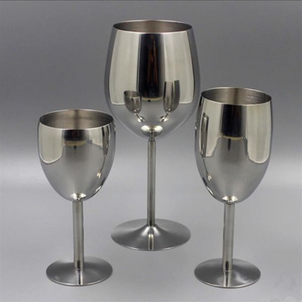 2 pièces verres à vin classiques en acier inoxydable 18 8 verre à vin bar verre à vin champagne cocktail tasse à boire breloques fournitures de fête Y2258r