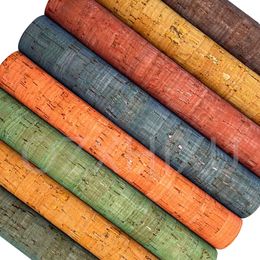 2 -stks gekleurde kurk faux lederen platen natuurlijke houten bedrukte stof voor het maken van oorbellen tassen ambachtelijke bogen accessoires diy decor