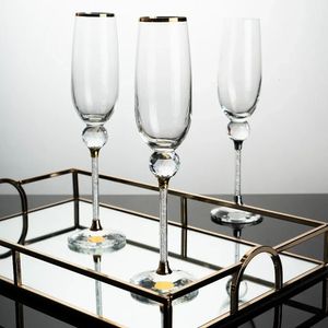 2 stks kristal champagne fluitglas bruid bruidegom toast bruiloft handgemaakte wijnglazen decorbekers goblet verloving 240408