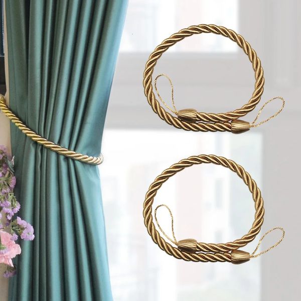 2pcs rideaux Tiebacks Ropes Tiebacks Handmade Holdbacks Rideaux Clips Accessoires Home Decorative 240516