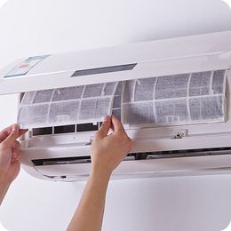 2 -stks Cutable airconditioner filters papieren huishoudelijke zonsverdragen anti -stof net reinigingszuivering airs conditioners onderdelen onderdelen lucht zuiveraar stoffen filter rra