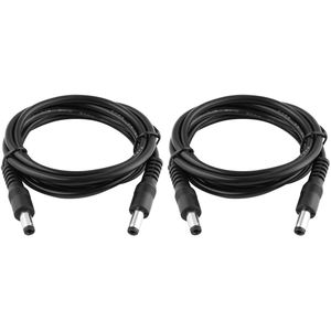 Câble adaptateur d'alimentation DC mâle à mâle, 5.5x2.1mm, cordon de 3 pieds pour bande LED, caméra de Surveillance, vidéosurveillance, sécurité LED, 2 pièces