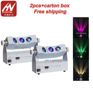 2 stks DJ UP LICHT 3 * 10W RGBA 4IN1 TRI BEAM DRAADIGE DMX BATTERIJ POWER LED Muurwasmachine Stage Effect Par voor Bruiloft Uplighting Decoration