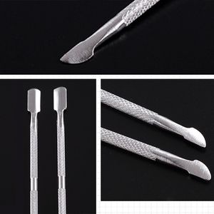 2 Stuks Double Head Nail Tool Cuticle Manicure Pedicure Nail Cleaner Bokkenpootje Dode Huid Remover Nail Pusher Trimmer art Gereedschap